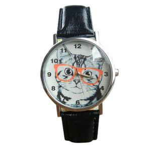 Leather Band Analog Wrist Watch