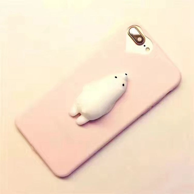 Cat Squishy Phone Case For iPhone Series