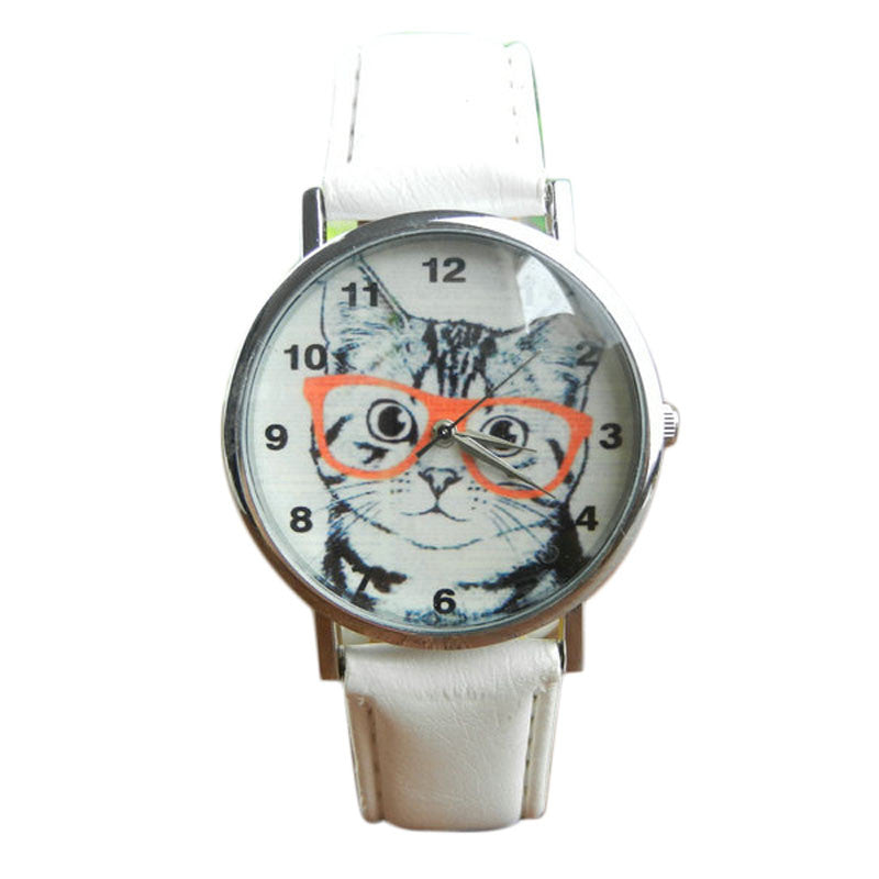 Leather Band Analog Wrist Watch