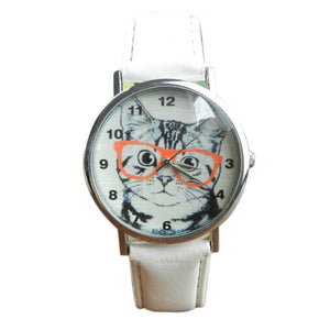 Leather Band Analog Wrist Watch
