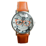 Leather Band Analog Wrist Watch