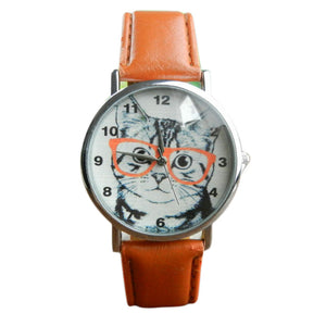 Leather Band Analog Wrist Watch