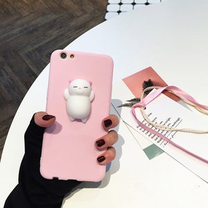 Cat Squishy Phone Case For iPhone Series