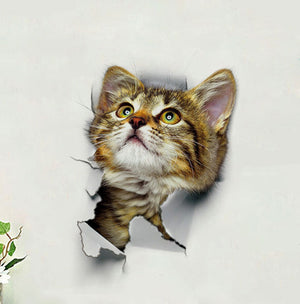 Cats 3D Toilet Stickers