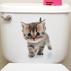 Cats 3D Toilet Stickers