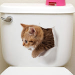 Cats 3D Toilet Stickers
