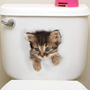 Cats 3D Toilet Stickers