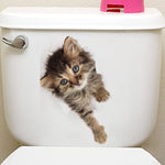 Cats 3D Toilet Stickers