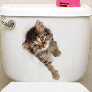 Cats 3D Toilet Stickers