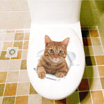 Cats 3D Toilet Stickers