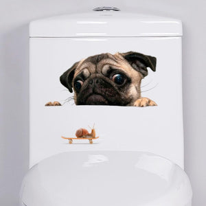 Cats 3D Toilet Stickers